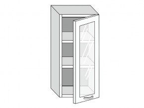 19.40.3 Шкаф настенный (h=913) на 400мм с 1-ой стекл. дверцей в Губкинском - gubkinskij.магазин96.com | фото