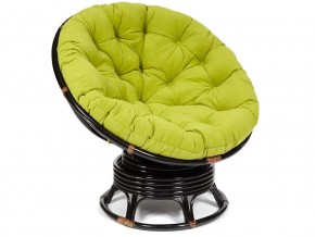 Кресло-качалка Papasan w 23/01 B с подушкой Antique brown, флок Олива в Губкинском - gubkinskij.магазин96.com | фото