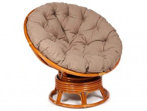 Кресло-качалка Papasan w 23/01 B с подушкой Cognac, экошерсть Коричневый в Губкинском - gubkinskij.магазин96.com | фото