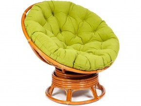 Кресло-качалка Papasan w 23/01 B с подушкой Cognac, флок Олива в Губкинском - gubkinskij.магазин96.com | фото