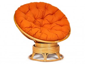 Кресло-качалка Papasan w 23/01 B с подушкой Honey, ткань Оранжевый в Губкинском - gubkinskij.магазин96.com | фото