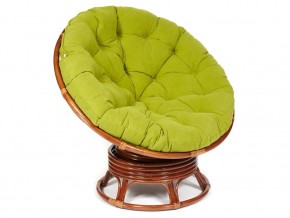 Кресло-качалка Papasan w 23/01 B с подушкой Pecan, флок Олива в Губкинском - gubkinskij.магазин96.com | фото