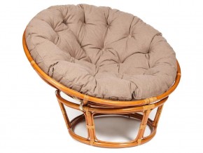 Кресло Papasan 23/01 W с подушкой Cognac, экошерсть Коричневый в Губкинском - gubkinskij.магазин96.com | фото