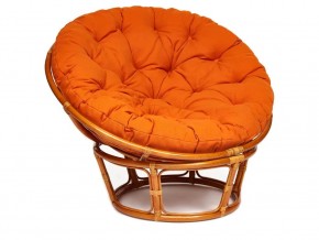 Кресло Papasan 23/01 W с подушкой Cognac, ткань Оранжевый в Губкинском - gubkinskij.магазин96.com | фото