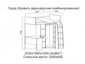 Кровать двухъярусная комбинированная в Губкинском - gubkinskij.магазин96.com | фото