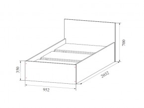 Кровать одинарная (Без матраца 0,9*2,0) в Губкинском - gubkinskij.магазин96.com | фото