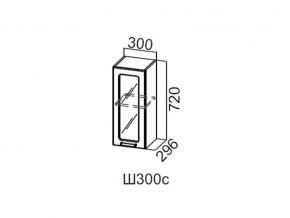 Ш300с/720 Шкаф навесной 300/720 (со стеклом) в Губкинском - gubkinskij.магазин96.com | фото