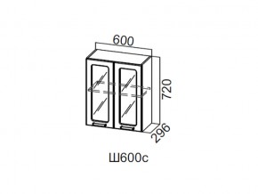 Ш600с/720 Шкаф навесной 600/720 (со стеклом) в Губкинском - gubkinskij.магазин96.com | фото