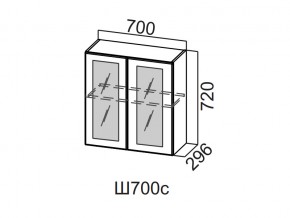 Ш700с/720 Шкаф навесной 700/720 (со стеклом) в Губкинском - gubkinskij.магазин96.com | фото