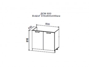 Шкаф нижний ДСМ800 под мойку в Губкинском - gubkinskij.магазин96.com | фото